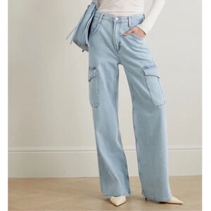 AGOLDE Minka Cargo Wide Leg In Realm Light Wash Jeans Size 27